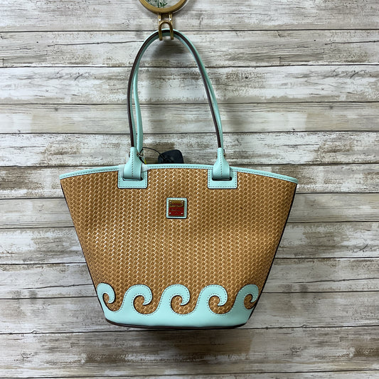Handbag Designer By Dooney And Bourke In Blue & Brown, Size:Medium