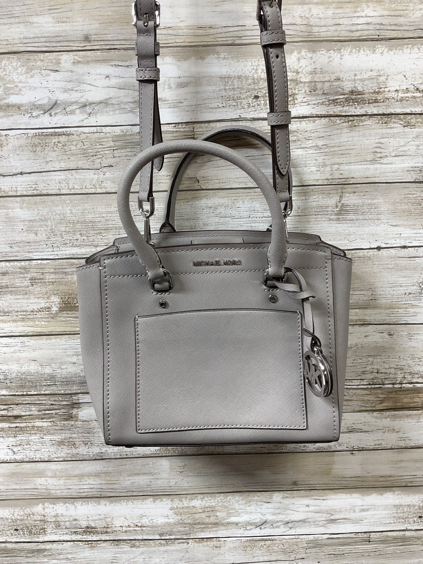 Crossbody Designer By Michael Kors In Grey, Size:Medium