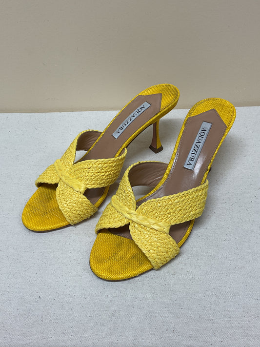 Shoes Designer By Aquazzura In Yellow, Size:8.5