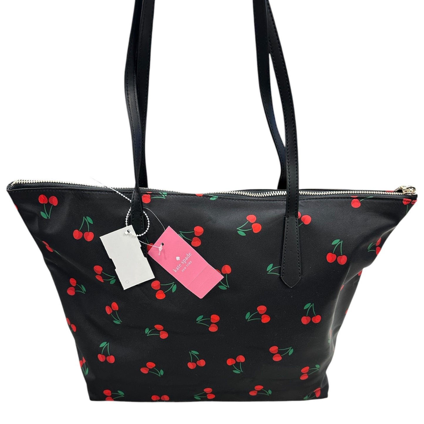 Handbag Designer By Kate Spade In Black & Red, Size:Large