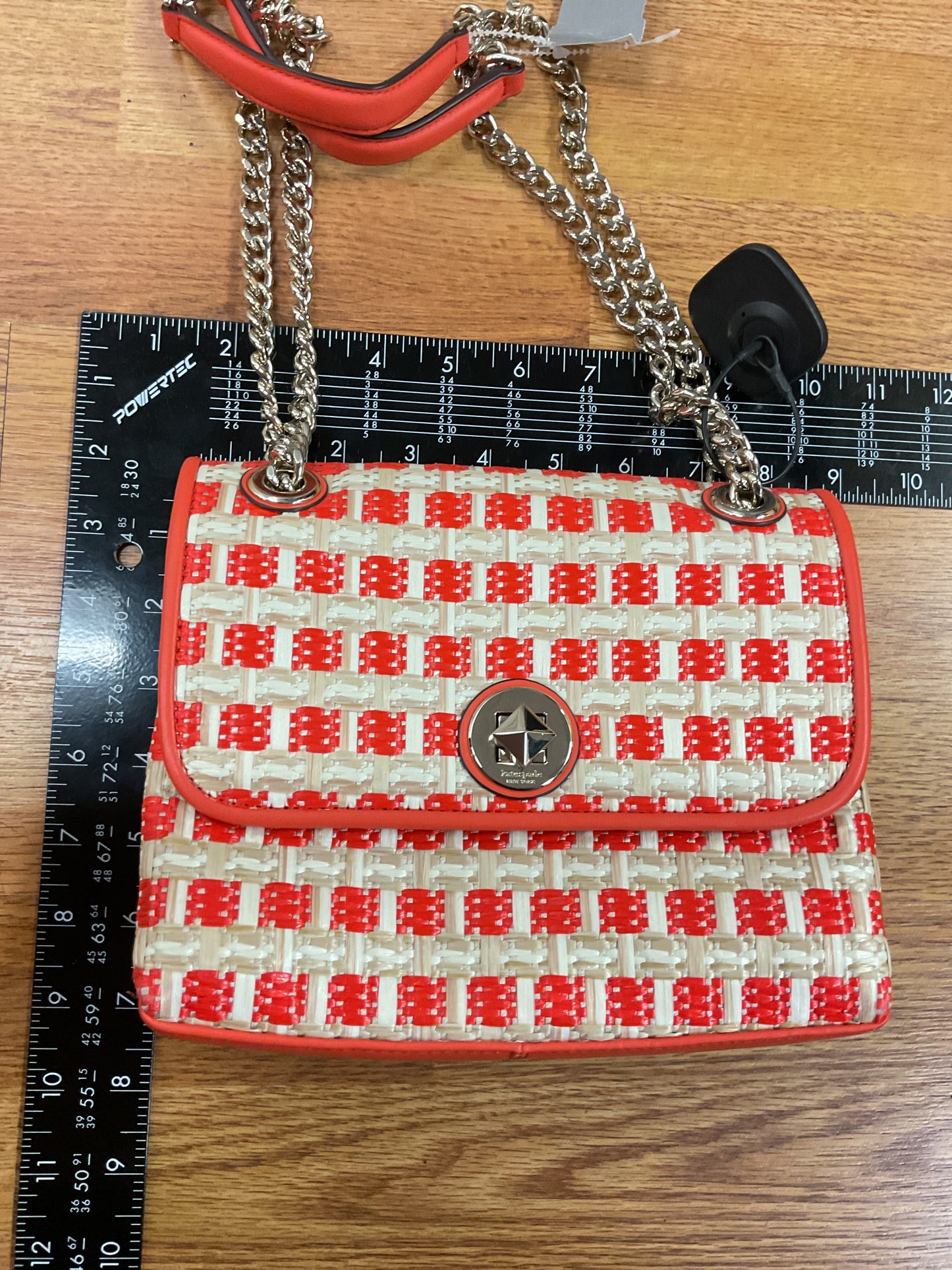 Crossbody Designer By Kate Spade In Orange & Tan, Size:Small