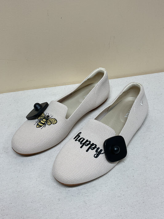 Shoes Flats By Vivaia In Cream, Size:7.5