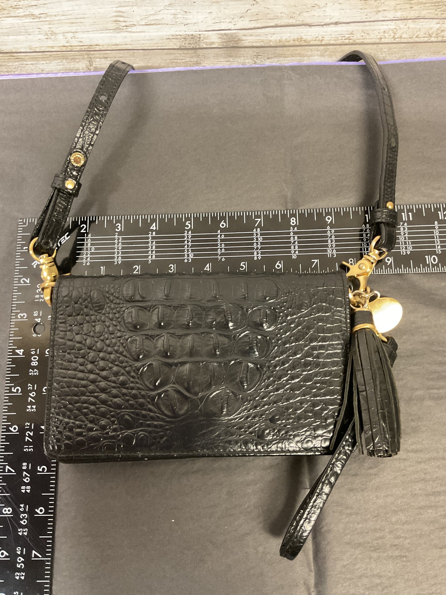 Crossbody Designer By Brahmin In Black, Size:Small