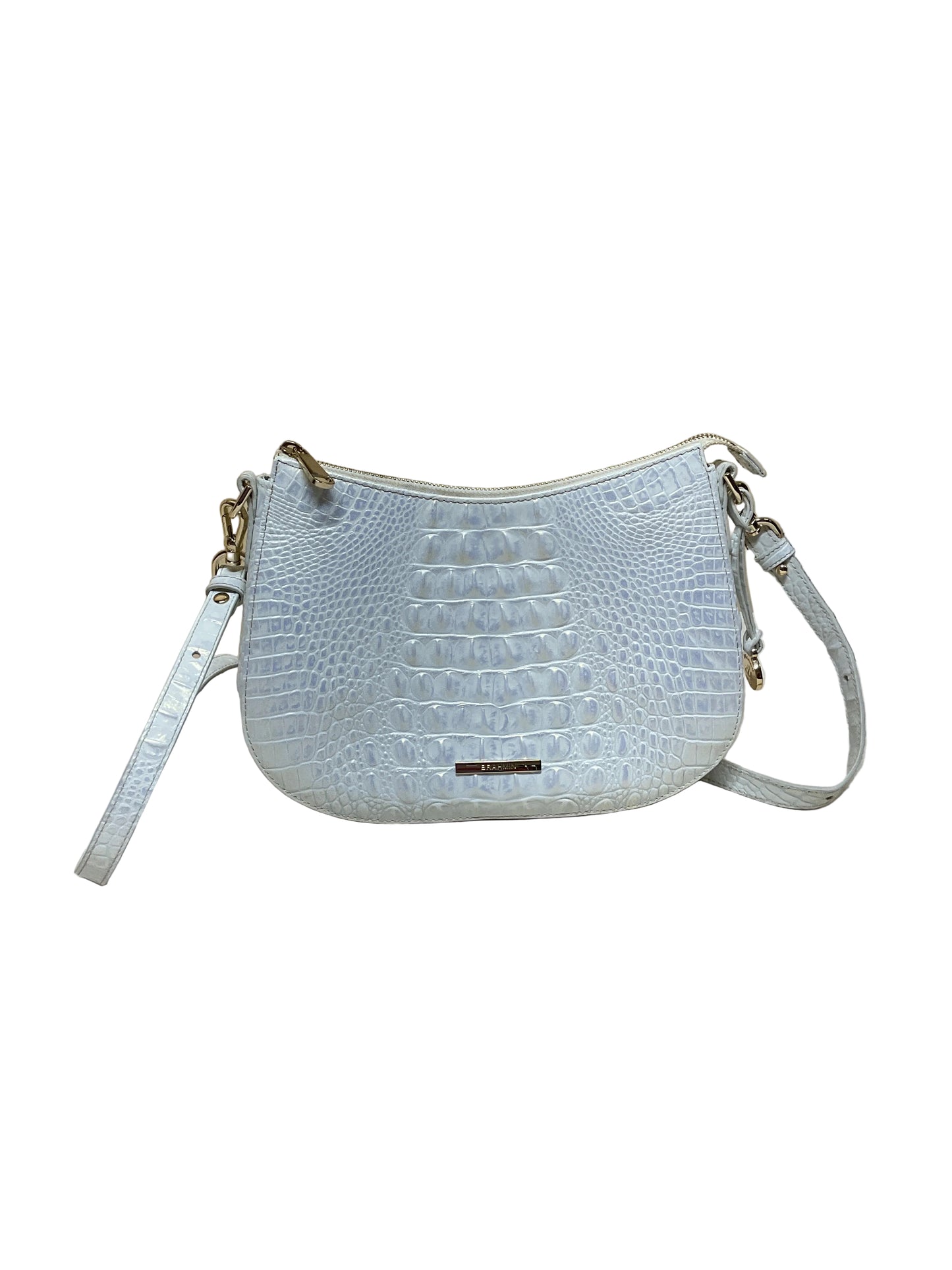 Crossbody Designer By Brahmin In White, Size:Medium