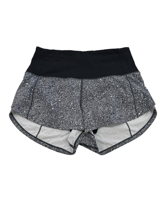 Athletic Shorts By Lululemon In Black & White, Size:Xs