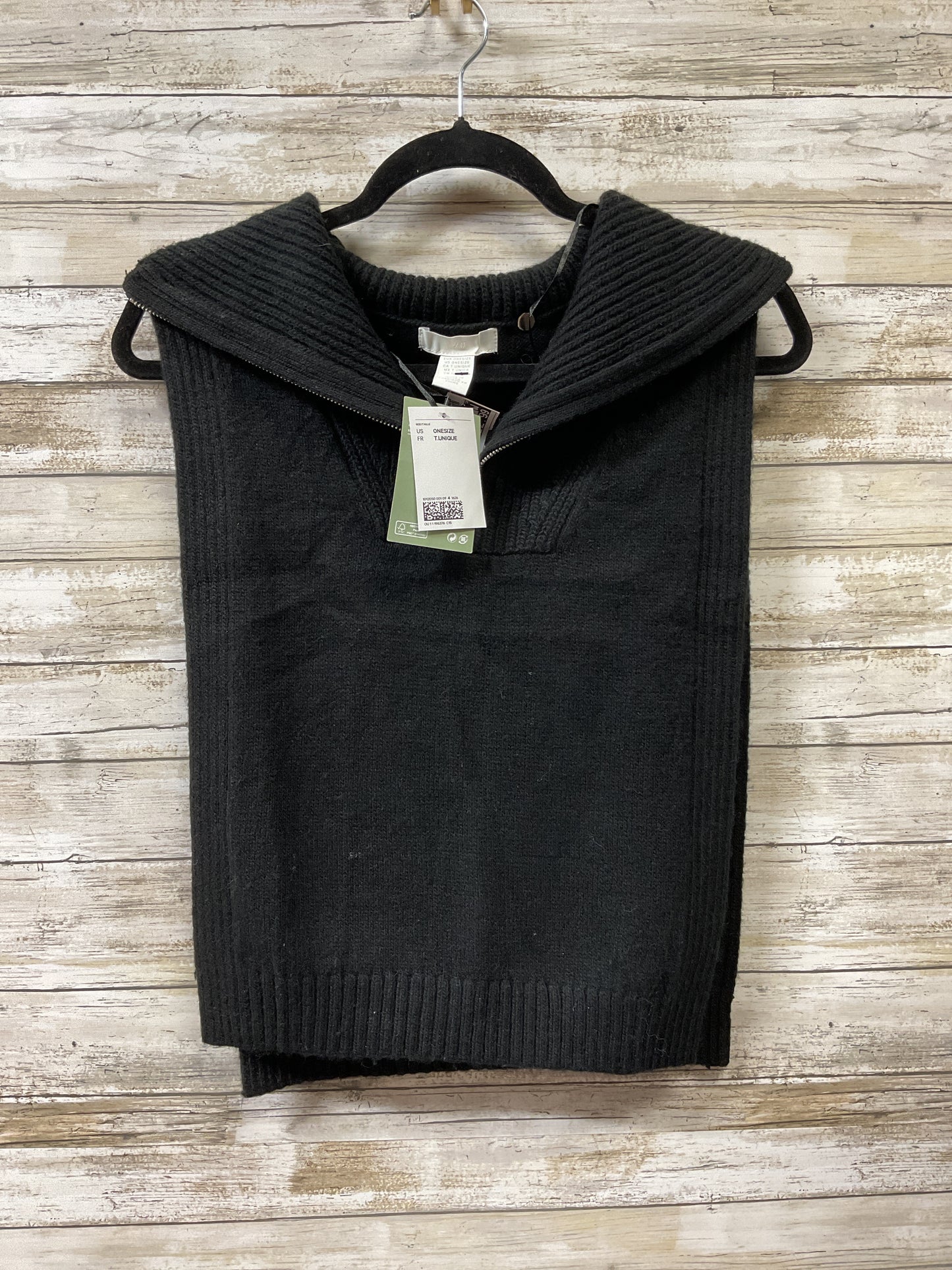 Vest Sweater By H&M In Black, Size:Osfm