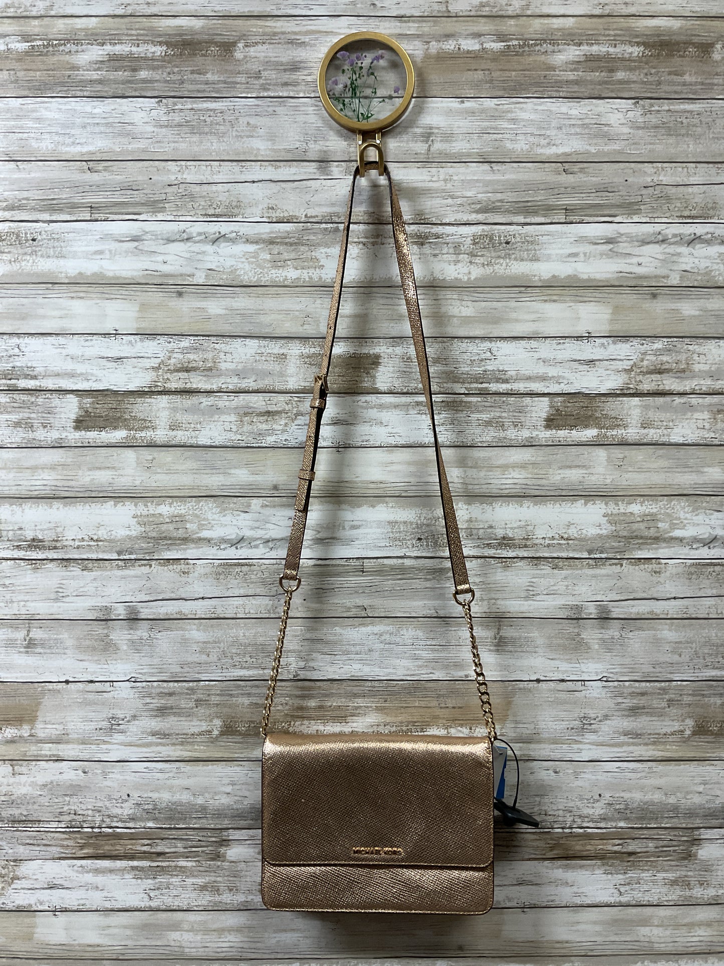 Crossbody Designer By Michael Kors In Rose Gold, Size:Small