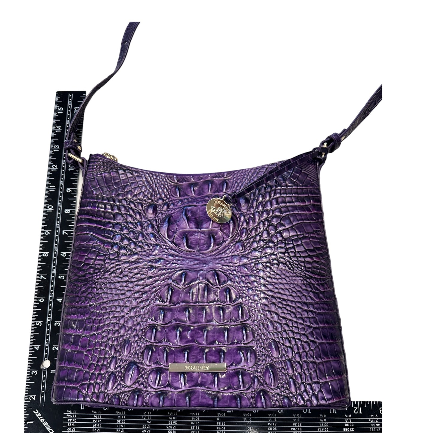 Crossbody Designer By Brahmin In Purple, Size:Medium