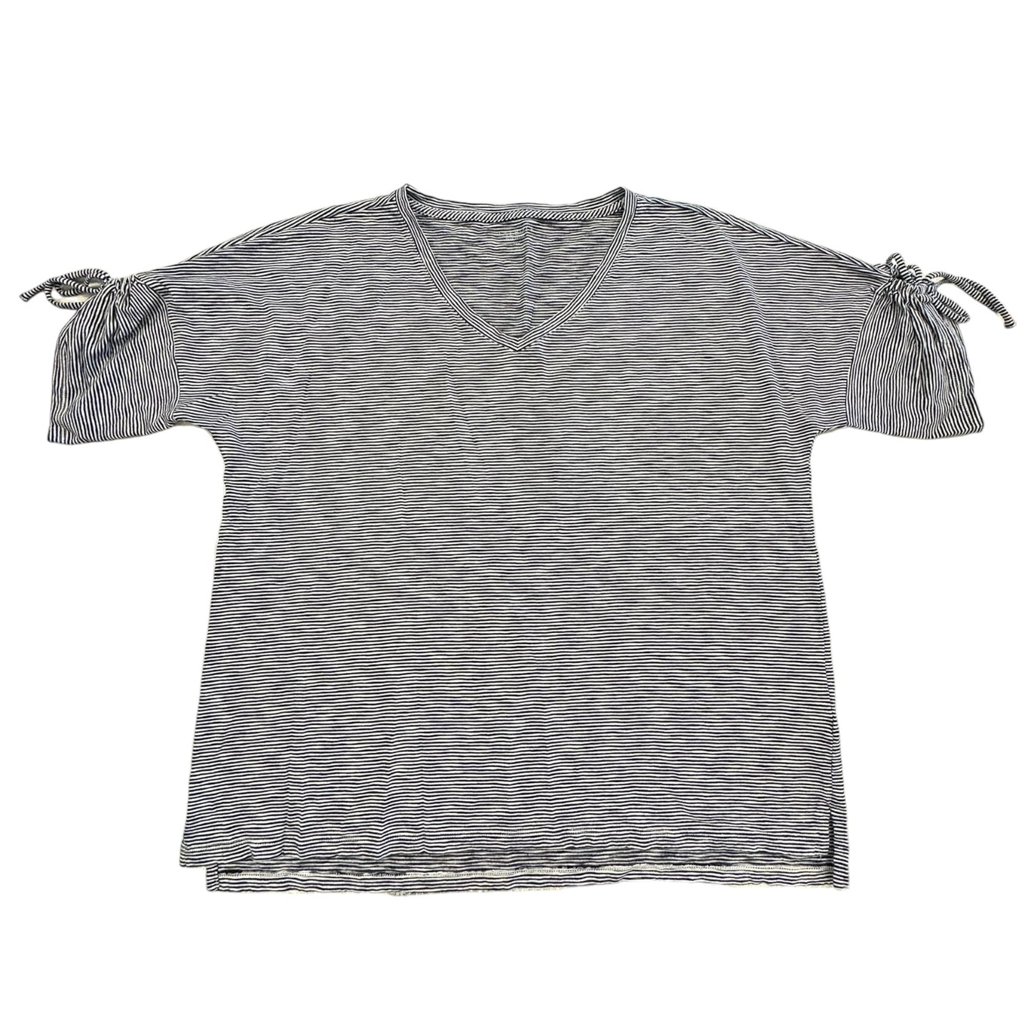 Top Ss Basic By Talbots In Black & White, Size:2X
