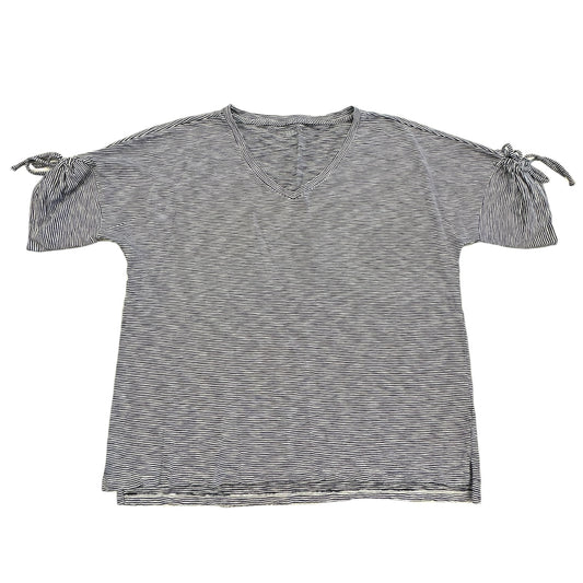 Top Ss Basic By Talbots In Black & White, Size:2X