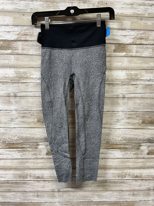 Athletic Capris By Lululemon In Black & Grey, Size:2