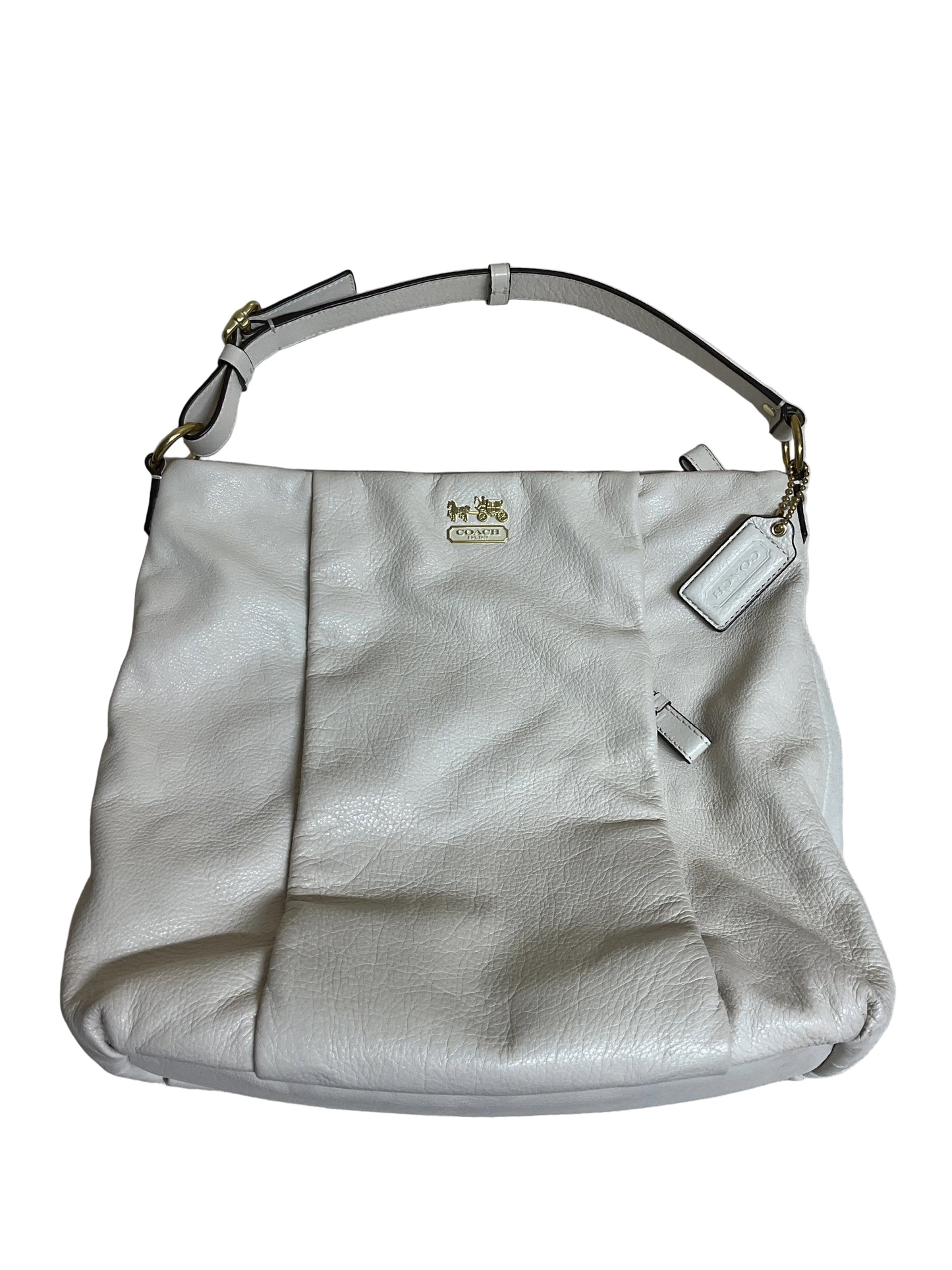 Handbag Designer By Coach In Cream, Size:Medium