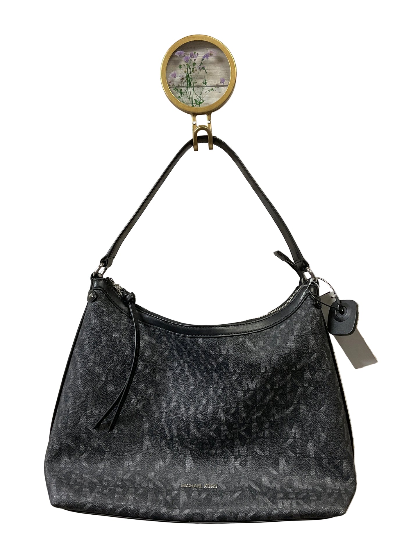 Handbag Designer By Michael Kors In Black & Grey, Size:Large