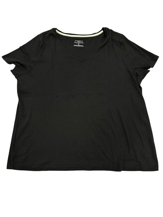 Top Ss Basic By Talbots In Black, Size:1X