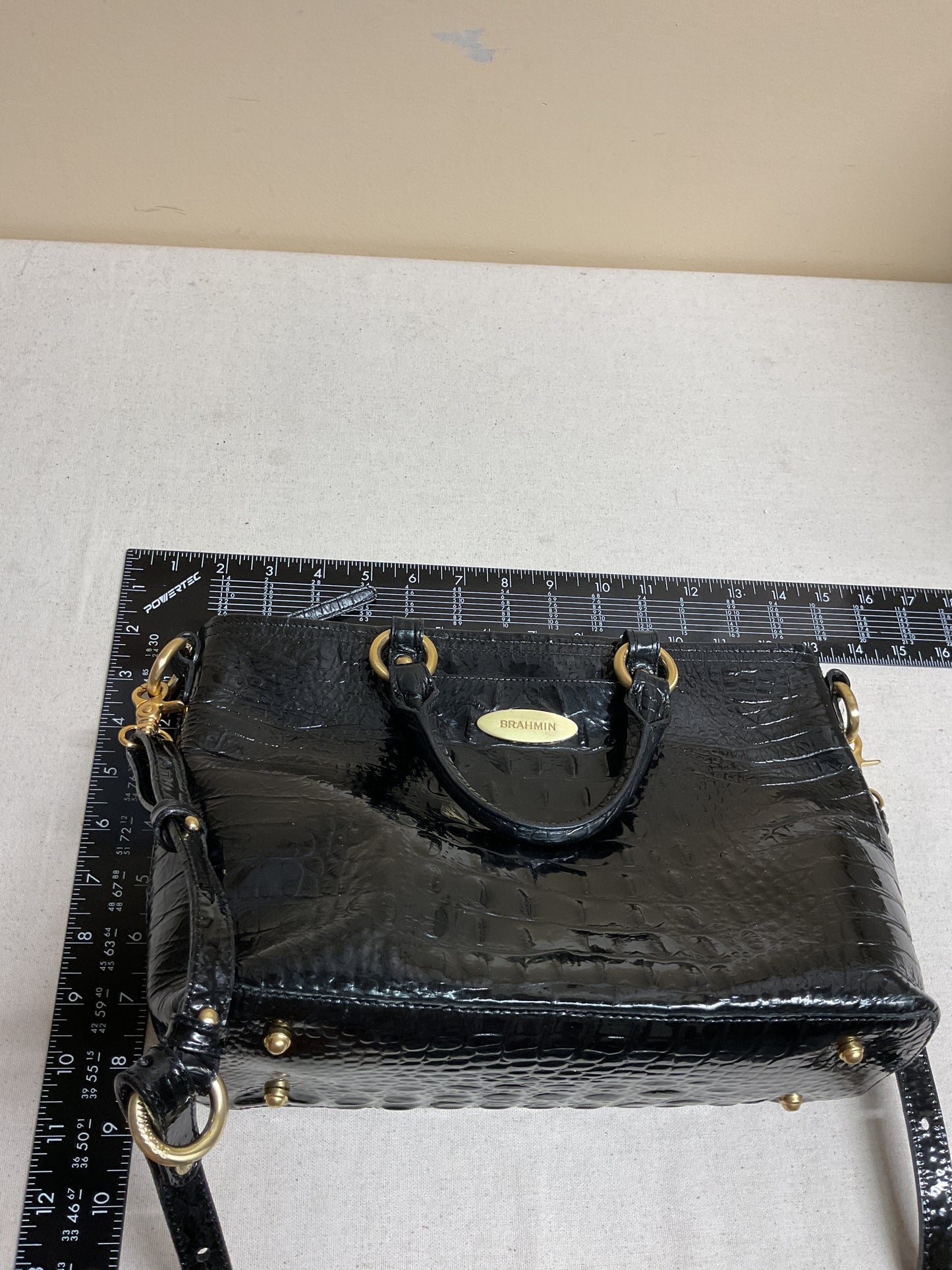 Handbag Designer By Brahmin In Black, Size:Medium