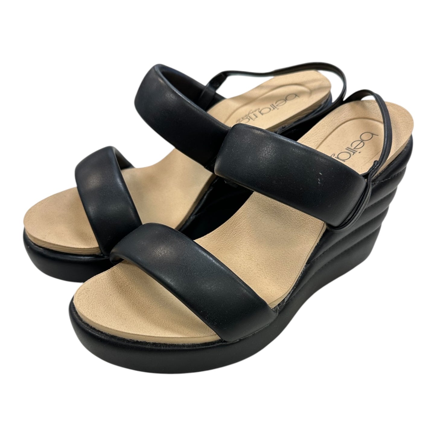 Sandals Heels Wedge By Cmb In Black, Size:6
