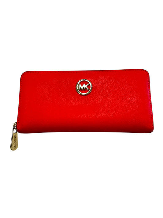 Wallet Designer By Michael Kors In Orange, Size:Large
