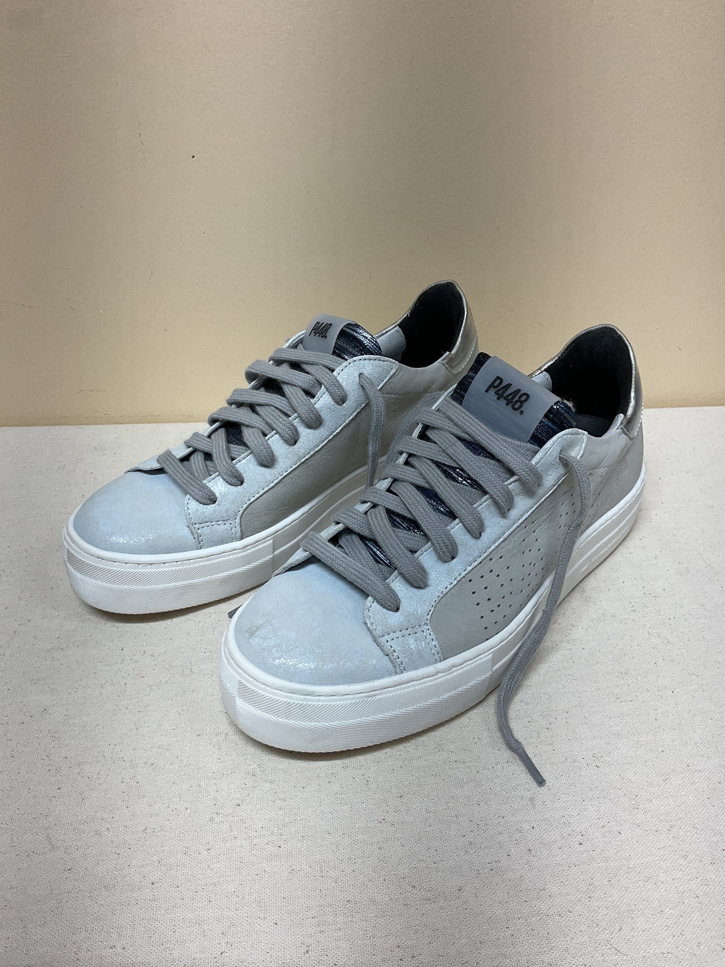 Shoes Sneakers By P448 In Silver, Size:38