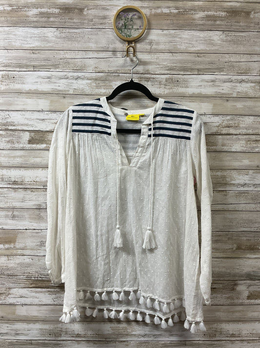 Blouse Ls By Roller Rabbit In Cream, Size:Xs