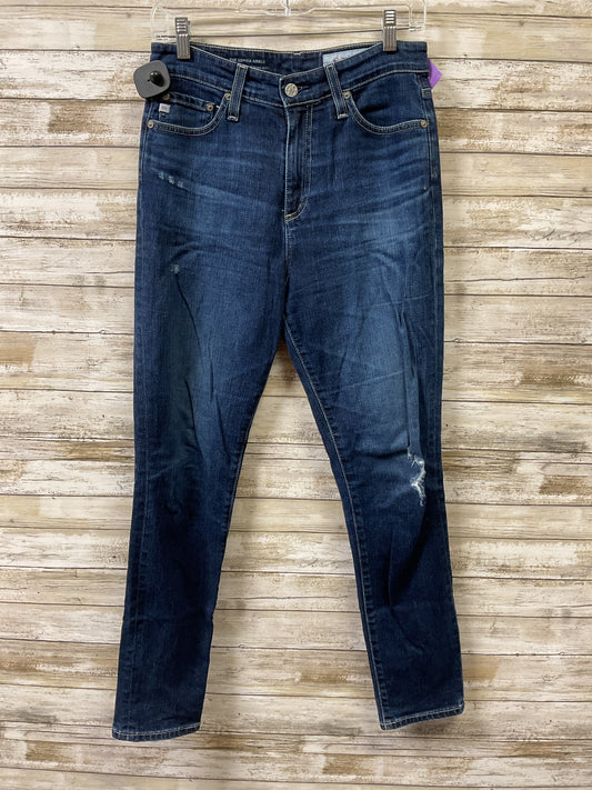 Jeans Straight By Adriano Goldschmied In Blue Denim, Size:4
