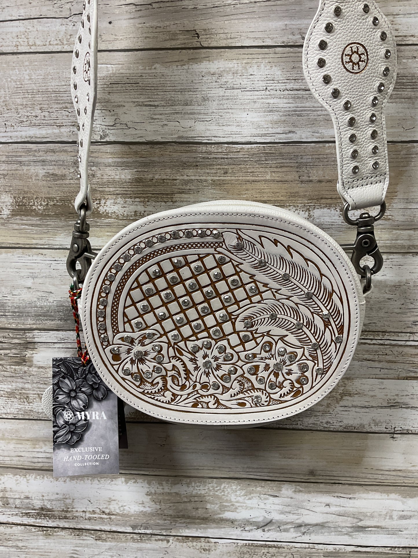 Crossbody By Myra In White, Size:Small