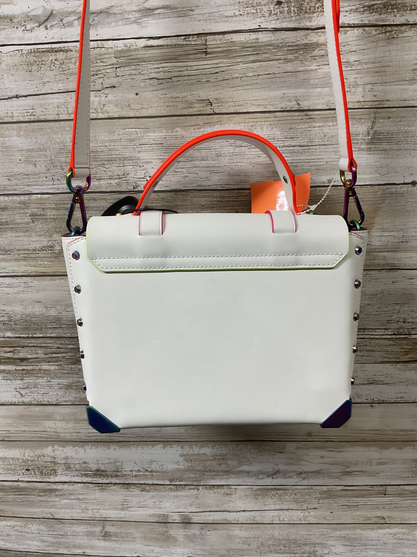 Handbag Designer By Michael Kors In White, Size:Small