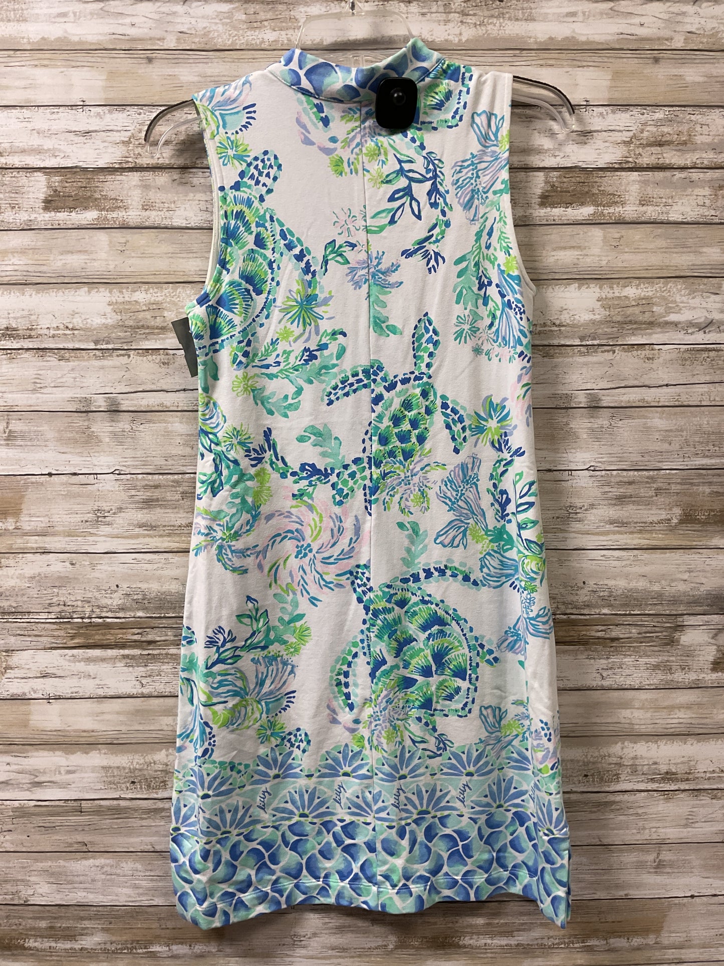Dress Casual Midi By Lilly Pulitzer In Blue & Green, Size:Xs -as is small spot
