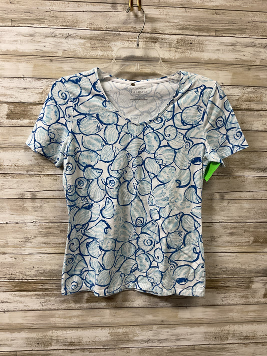 Top Ss By Talbots In Blue & White, Size:S
