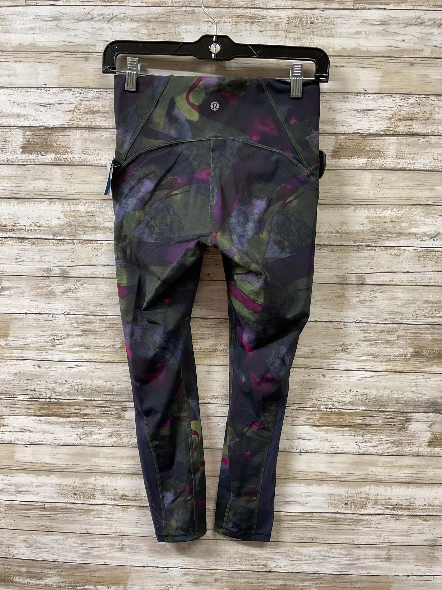 Athletic Leggings By Lululemon In Green & Purple, Size:6