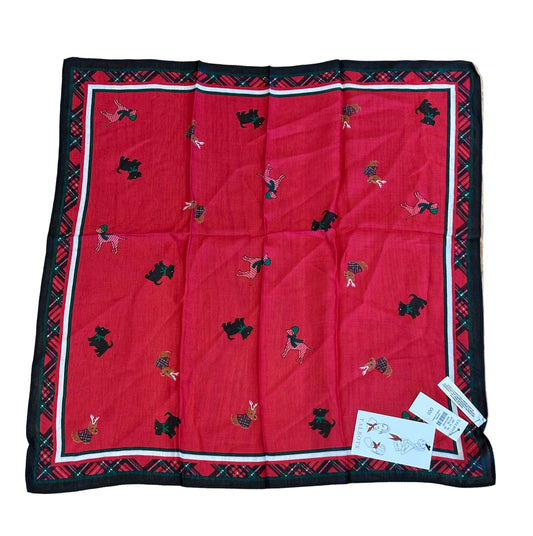 Scarf Square By Talbots In Green & Red