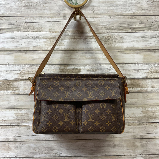 Handbag Luxury Designer By Louis Vuitton In Brown, Size:Medium