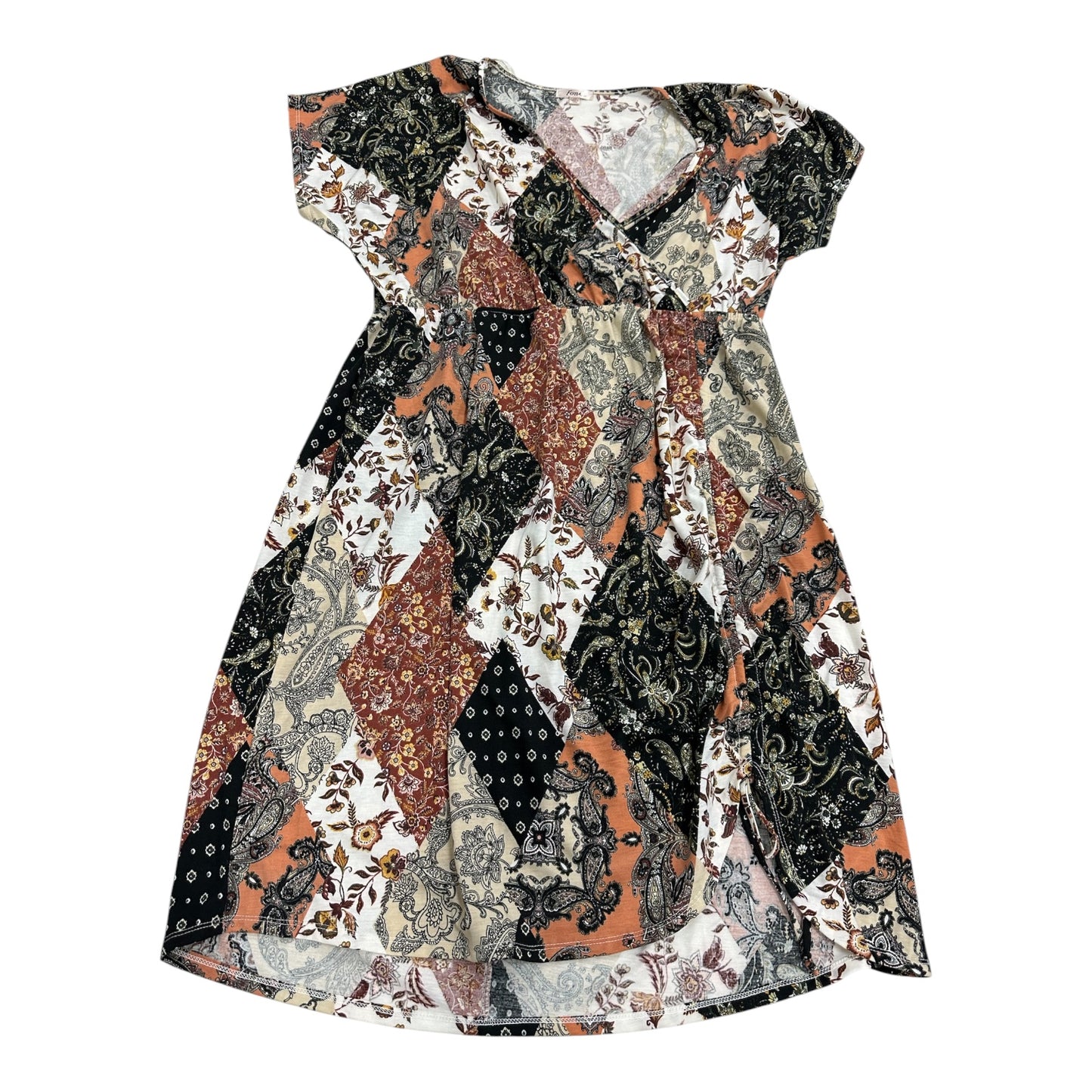 Dress Casual Midi By Cmf In Paisley Print, Size:2X