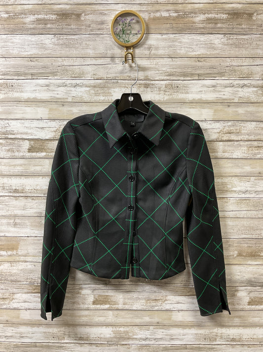 Blouse Ls By Cma In Black & Green, Size:S