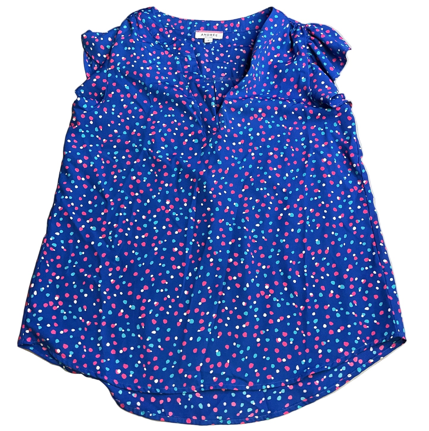 Top Sleeveless By Andree By Unit In Blue & Pink, Size:S