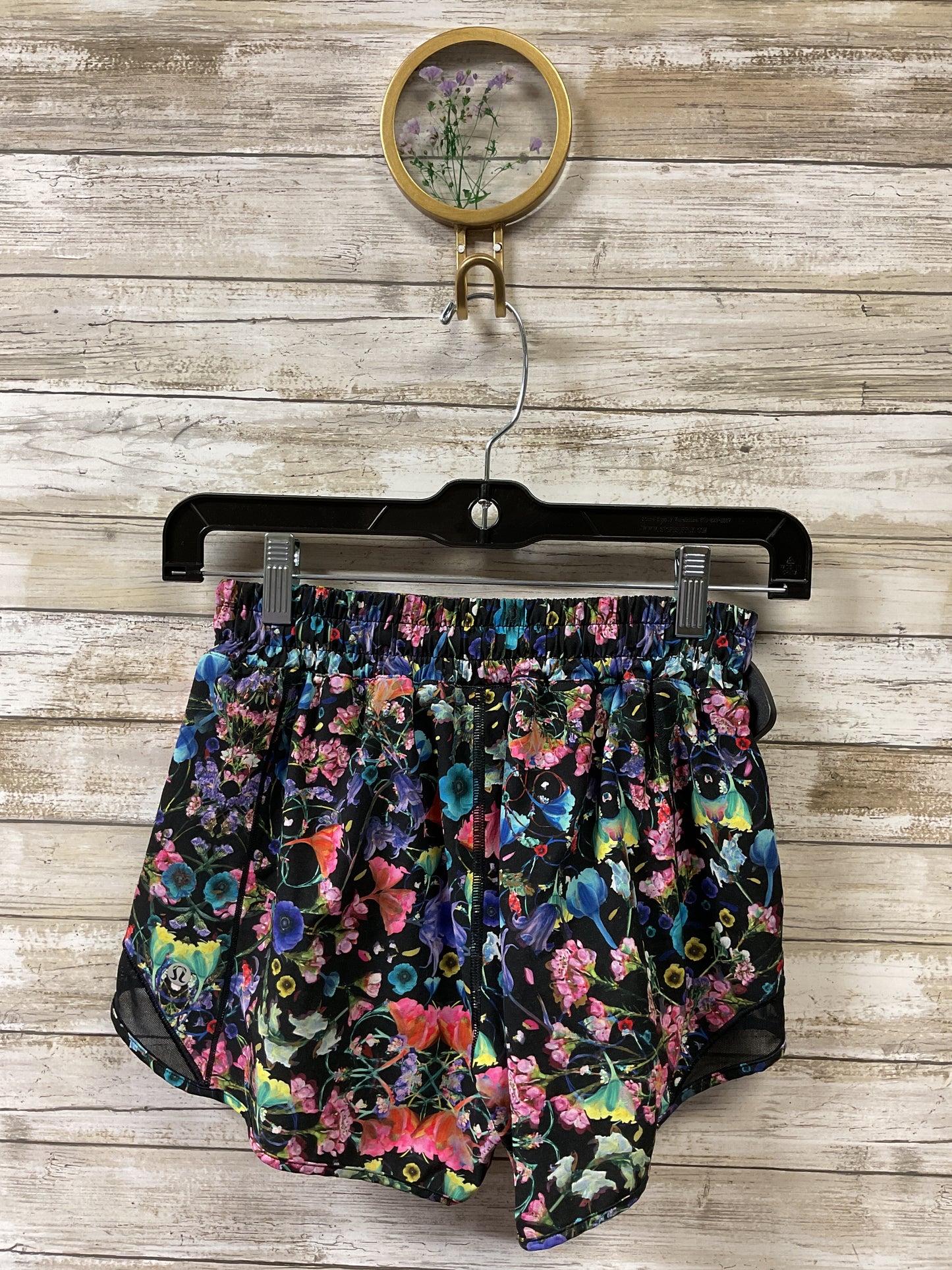 Athletic Shorts By Lululemon In Floral Print, Size:4