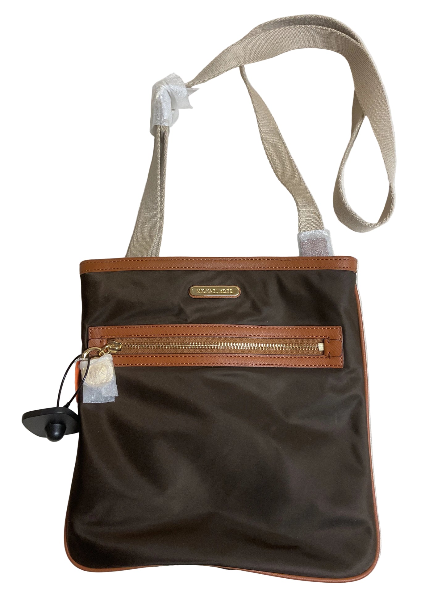 Crossbody Designer By Michael Kors In Brown, Size:Small