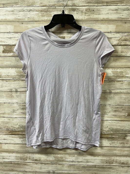 Athletic Top Ss By Lululemon In Purple, Size:M
