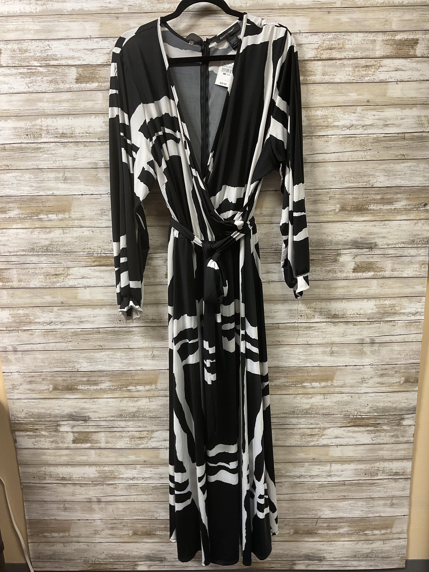 Dress Casual Maxi By Ashley Stewart In Black & White, Size:2X