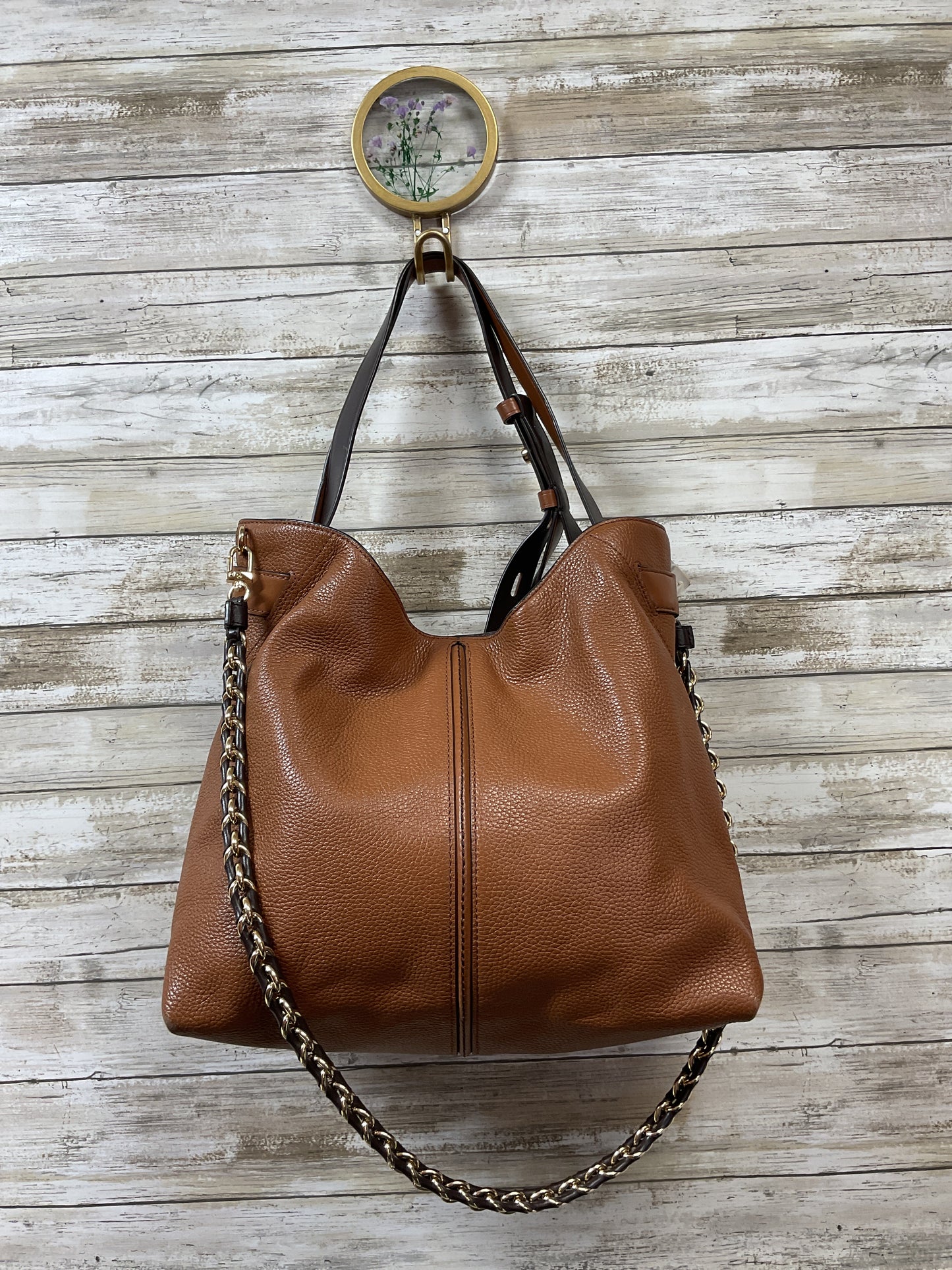 Handbag Designer By Michael Kors In Brown, Size:Large