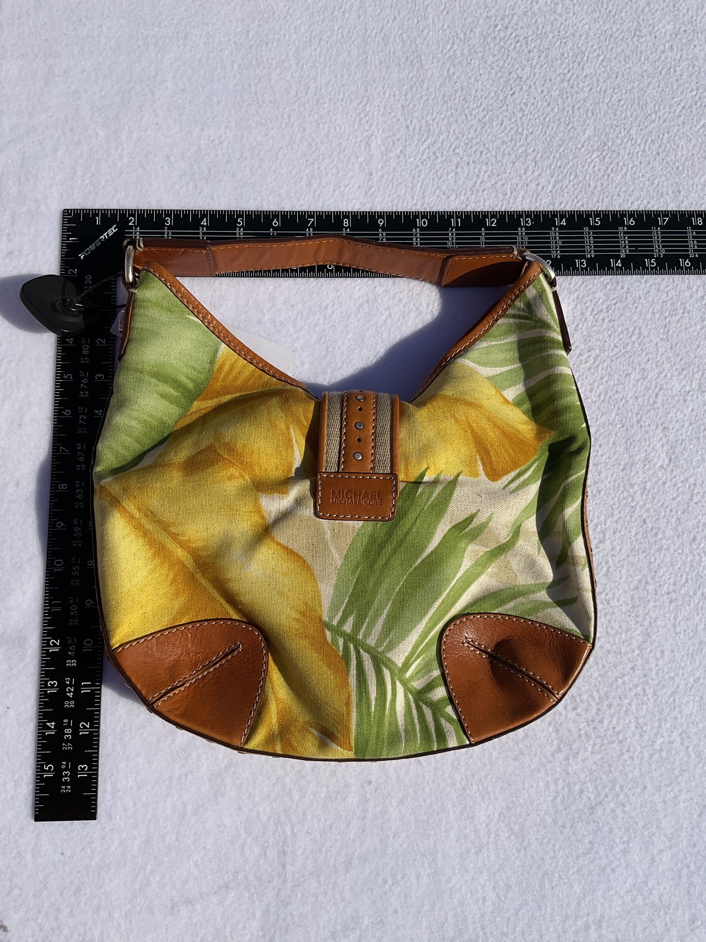 Handbag Designer By Michael Kors In Yellow, Size:Medium