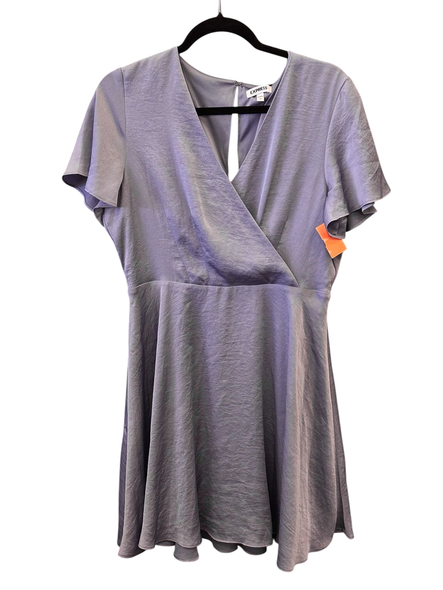 Dress Casual Short By Express In Blue, Size:L