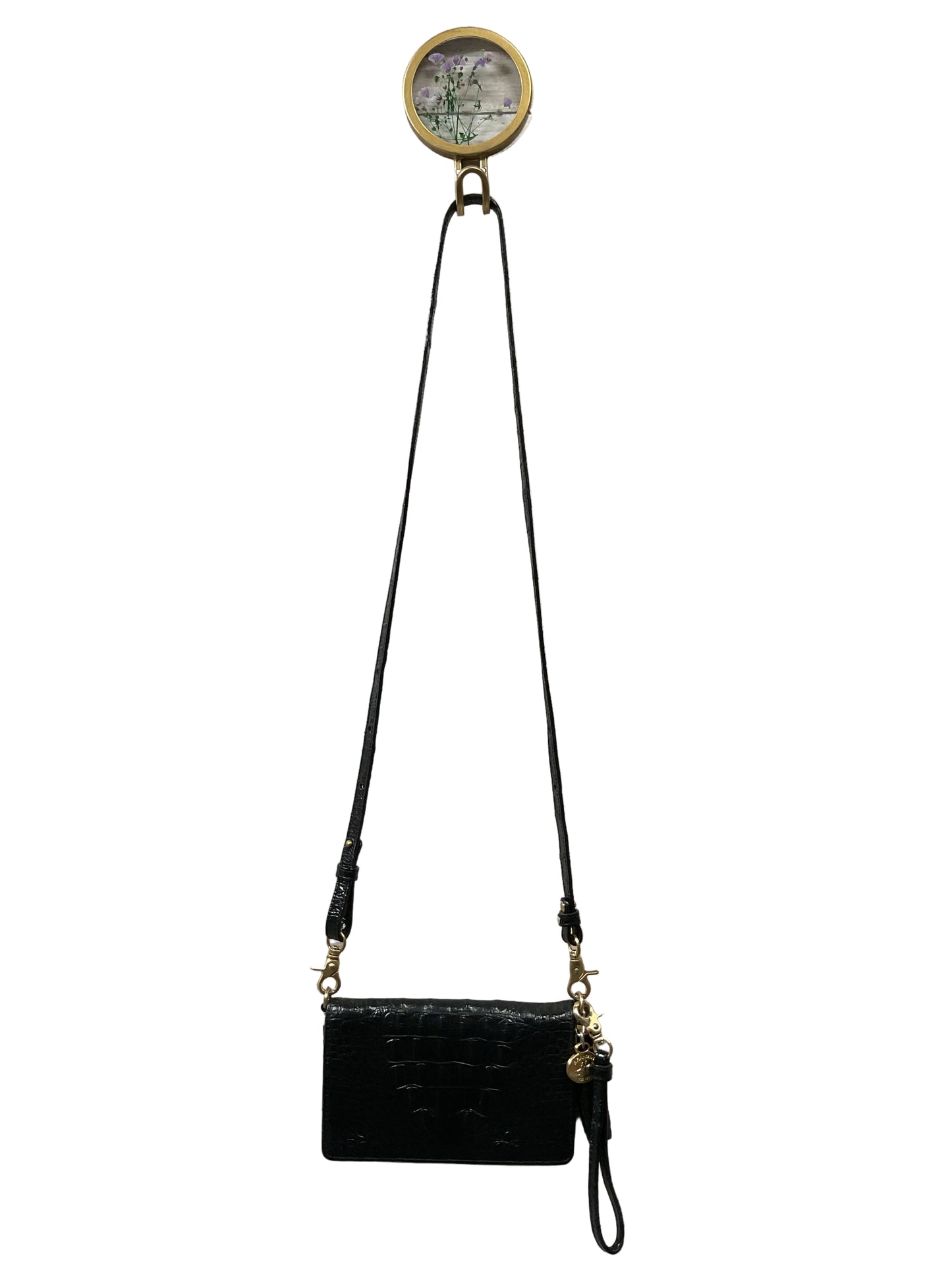 Crossbody Designer By Brahmin In Black, Size:Small