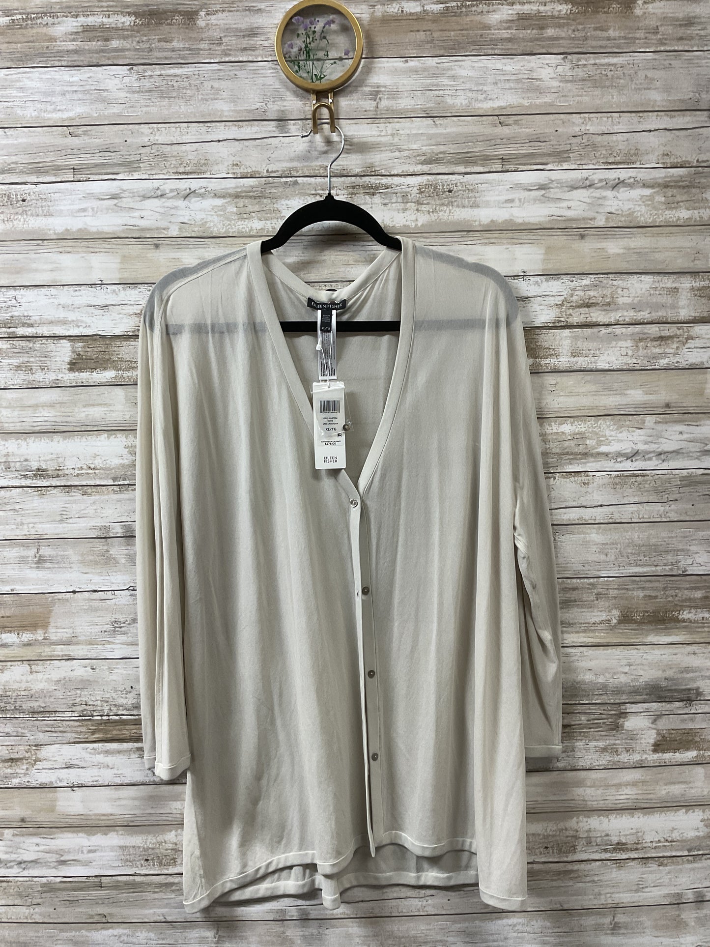 Cardigan By Eileen Fisher In Cream, Size:Xl
