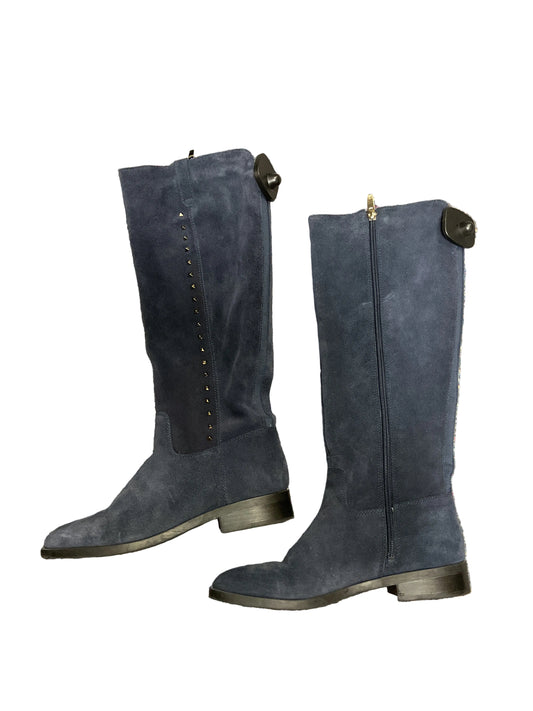 Boots Knee Flats By Marc Fisher In Navy, Size:7.5