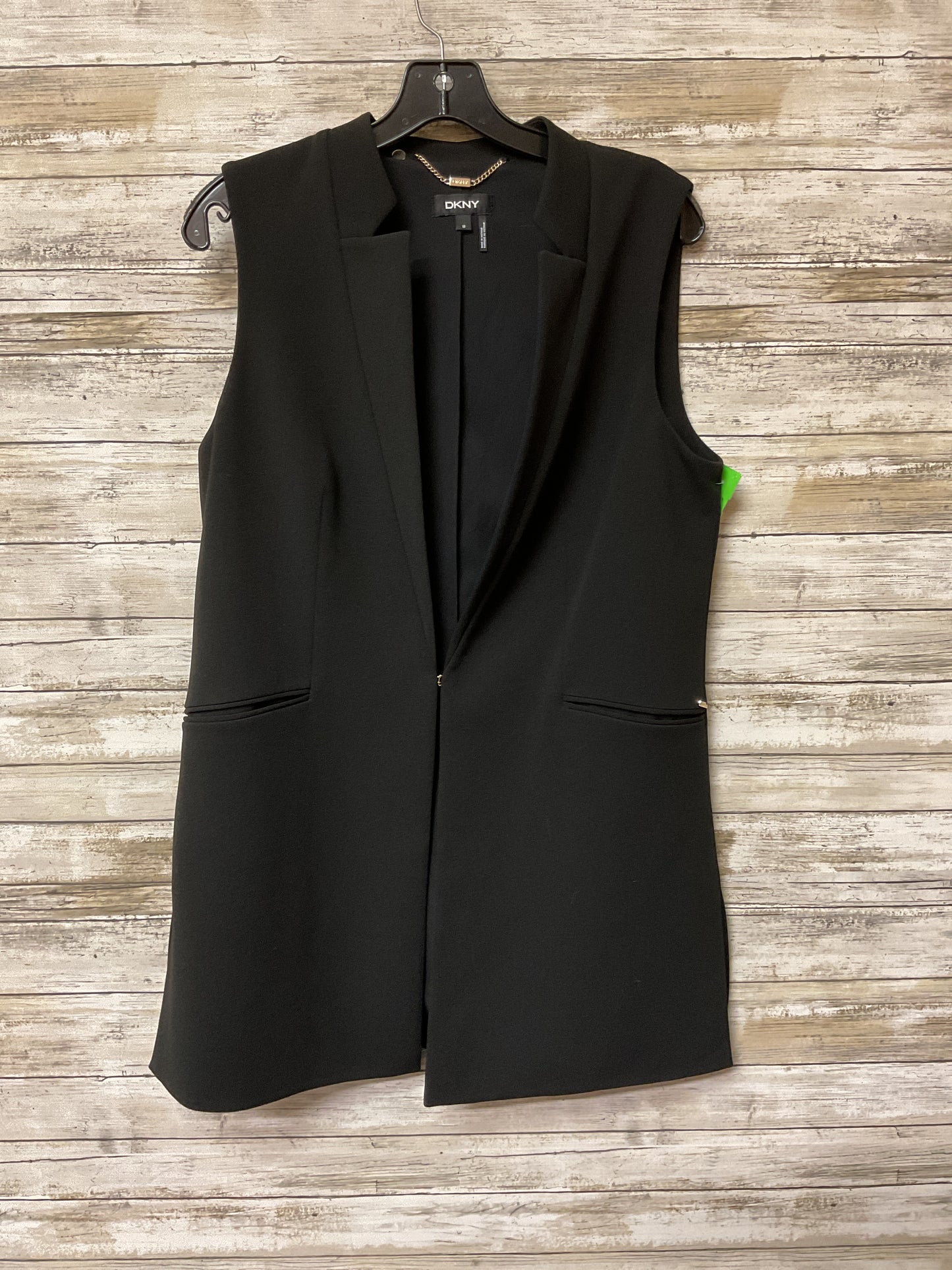 Vest Other By Dkny In Black & Gold, Size:10