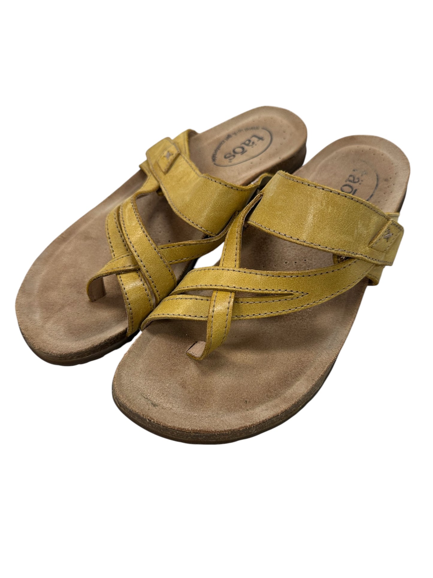Sandals Flats By Taos In Yellow, Size:7