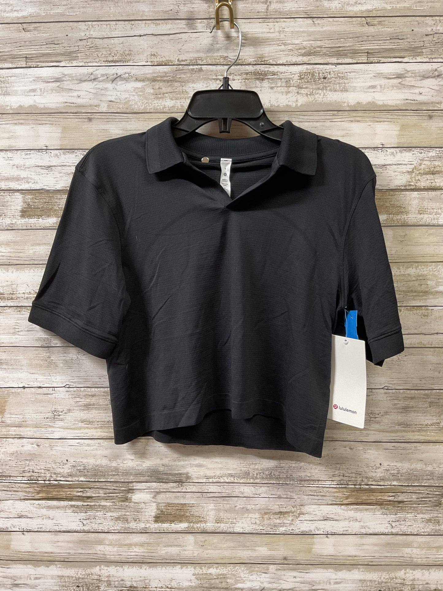 Athletic Top Ss By Lululemon In Black, Size:6