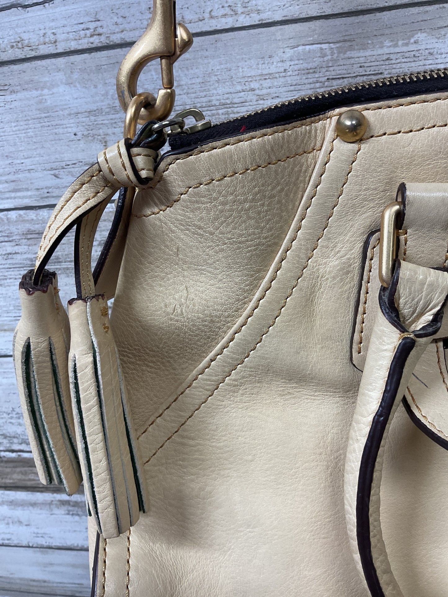 Handbag Designer By Dooney And Bourke In Tan, Size:Large