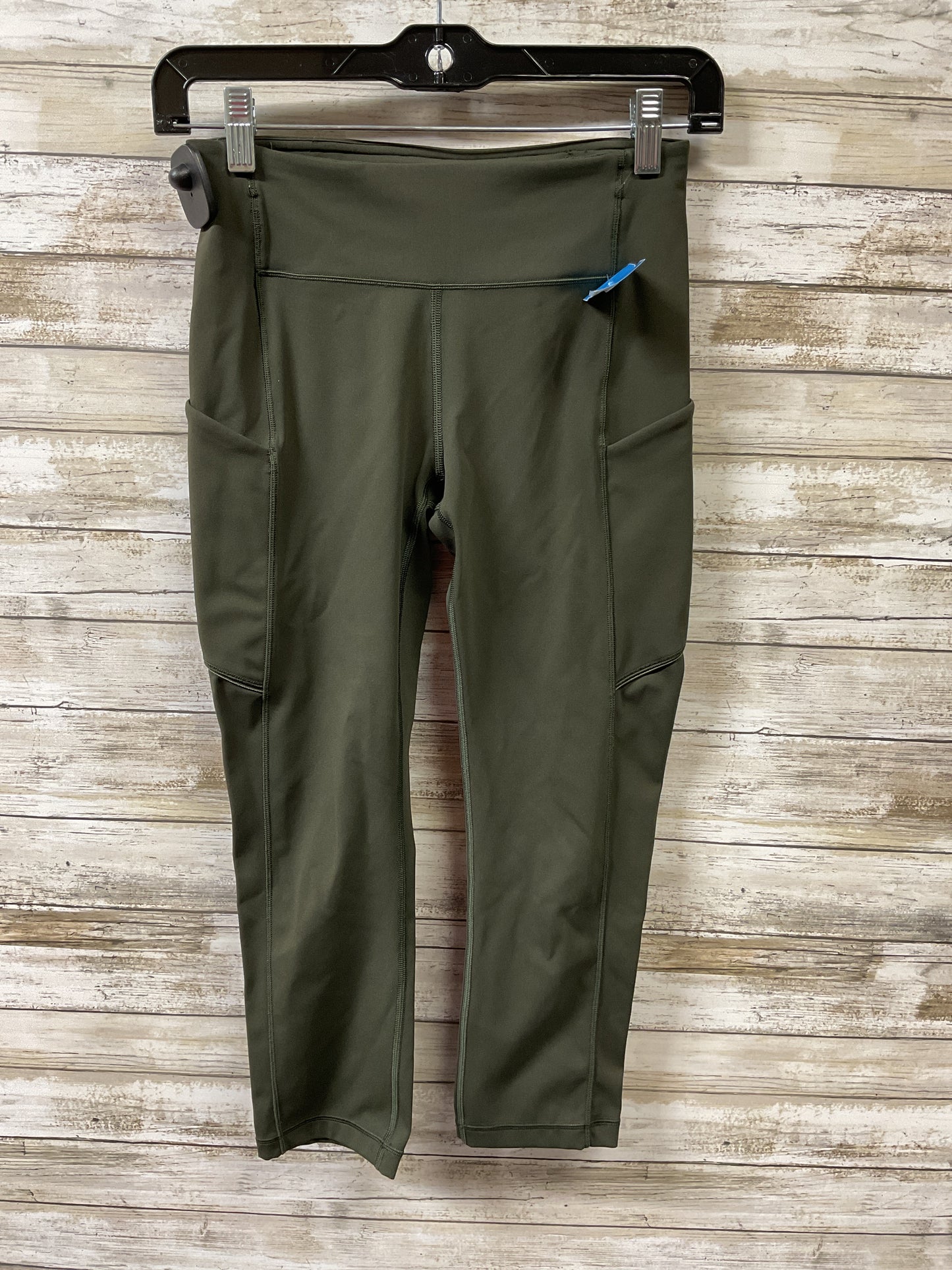 Athletic Leggings Capris By Lululemon In Green, Size:4