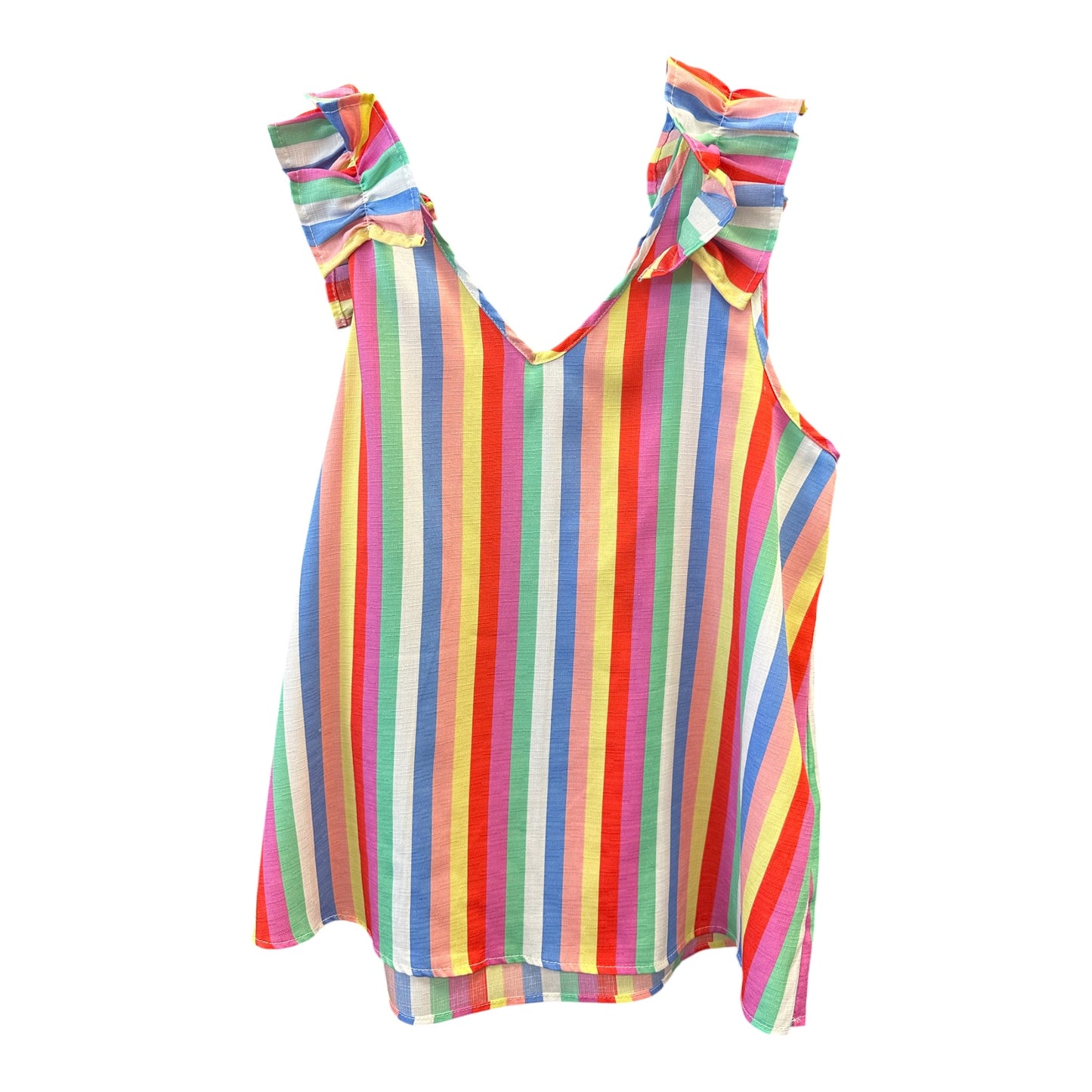Top Sleeveless By Entro In Rainbow Print, Size:L